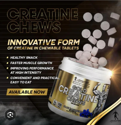 Kevin Levrone GOLD Creatine Chews 120 Tablets, Creatine in Fruit Flavored Jelly